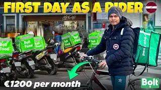 Part time work in food delivery (Bolt/ wolt ) || Daily incomes  in Europe Latvia 🇱🇻 2025