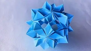 Beautiful Hollow Paper Flower Ball Origami | DIY Decorative Paper Craft