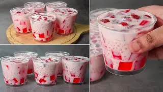 Strawberry Tapioca Drinks | Strawberry Sago Drinks | Summer Drinks Recipe | Yummy