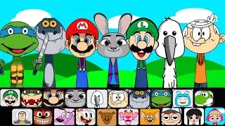 Incredibox Sprunki OC Super Mario, Luigi, Opium Bird, Judy Hopps, Lincoin Loud