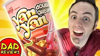 AMERICANS TRY JAPANESE SNACKS | Meiji Yan Yan Taste Test & Review
