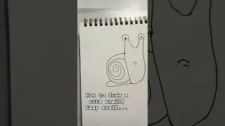 How to draw a cute snail| Easy snail|cartoon-style drawing of a snail. #instadraw #snaildrawing