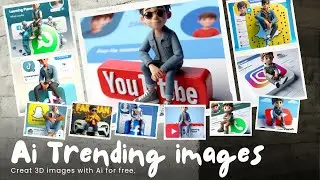 How to Create Trending 3D Social media images | AI Portraits Trend 2024 | Bing image creator |ai