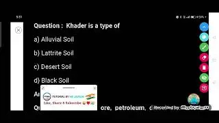 Khader is a type of :-  (a) Alluvial Soil (b) Lattrite Soil (c) Desert Soil (d) Black Soil