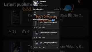 Day 2 | Real YouTube Stats📊 #viral #viralshorts #trending #trendingshorts #usethisaudio #subscribe