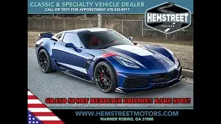 2017 Corvette C7 Grand Sport!! LOW Miles! Heritage Sport Package! FOR SALE by Hemstreet Motors!
