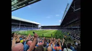 Everton Fans Singing There She Goes in Last Match at Goodison