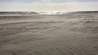 When winds meet sand, Mustang Beach, Texas.