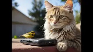 Meet the Stray Cat Who Can't Get Enough of Bird Videos!