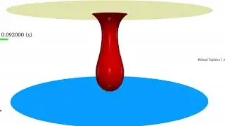 OpenFOAM&reg; - Droplet Dripping from a Wetted Surface over a Non-wetted Surface_1