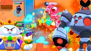 Brawl Stars King Lou vs Boss Bot Battle Insane II - No Dying and Limited Power Cubes Challenge