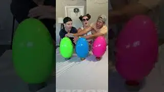 GIANT surprise egg challenge win $100 mini chocolate balls mess #shorts