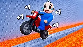 ESCAPA en MOTO con +1 de VELOCIDAD en ROBLOX! 🏍️ 😱 BEBE NOOB