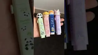 Retractable Erasers 🍒🎀✨#kawaii #eraser #stationary #stationery #cute #trendingonshorts #shorts