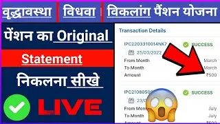 पेंशन का  Statement कैसे निकाले | How to Check Payment Statement of Pension | Pension balance Check