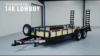 7X18 14K LB GVWR Bumper Pull Wide Deck Lowboy Equipment Trailer | Quick Highlights
