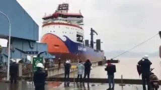 Launch of Bravenes subsea rock installation vessel