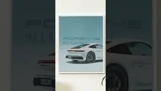 Porsche Carrera S Poster | Made with Blender #blender #porsche #poster
