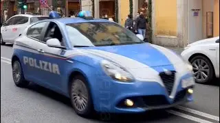 SCORTA POLIZIA Delegazione Cancelliere Tedesco/ MOTORCADE Delegation of German Chancellor Scholz