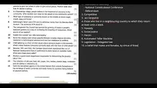 Civic Education Paper 2 2016 Section A   Answered   ECZ
