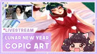 Lunar New Year Art with Copic 🌸 Part 1 | Art & Chill [ENG/GER]