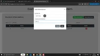 Event Student Attendance System Using PHP and MySQL with Source Code