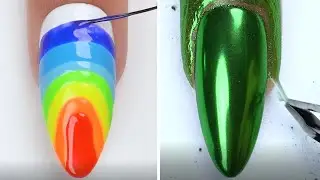 Beautiful nail ideas | Rainbow Design Nails | Squirtle Pokemon