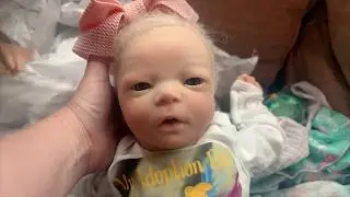 Unboxing partial silicone doll Darren awake from Bountiful Baby
