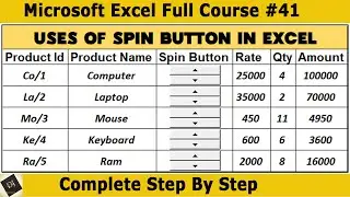 Spin Button in Excel in Hindi | Spin Button in Excel VBA | Uses of Spin Button |  Deepak Jhanswa |