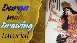 How to draw maa durga ||step by step drawing tutorial #art #maa #durga 