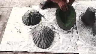 TOMY FALIST TV - Cast concrete leaves and put them together