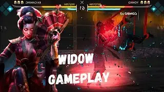 Omg the third demon is here! Widow gameplay *New Hero Widow* || Shadow fight 4 Arena