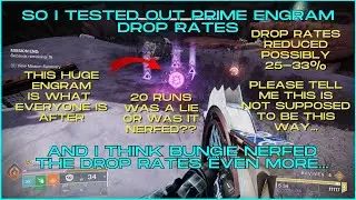 Prime Engram Drop Rate Testing - Did Bungie nerf the drop rates to slow us down?? - Destiny 2 EoF