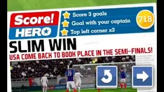 Score Hero Level 718 (3 Stars) Walkthrough - USA vs France