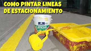 COMO PINTAR LINEAS de ESTACIONAMIENTO solo con un rodillo