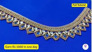 Aari work simple design | earn Rs..1000 in one day