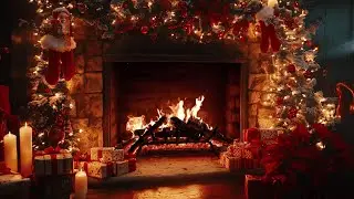 Christmas Fireplace 🔥 | Crackling Fire Sounds (No Music) | Cozy Winter Ambience