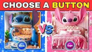 Choose a Button: Stitch or Angel 🔵🎀 Pick Your PERFECT Gift Now with Stitch and Angel