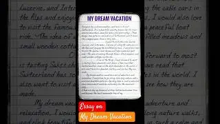 Essay on My Dream Vacation #shorts #viral #trending #essay