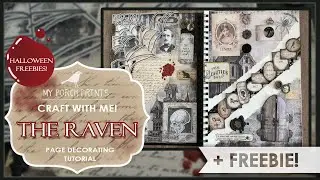 Halloween Page Decorating: Edgar Allan Poe Themed! 🖤 | Junk Journal & Scrapbooking | My Porch Prints