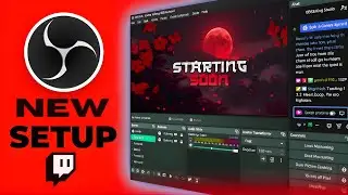 Red Moon Sakura Animated Twitch Overlays Pack | Stream Package for YouTube, Kick,Twitch
