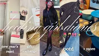 HEALING GIRL DIARIES✨: new year's reset, resolutions, bestie gift exchange, ootd + MORE 