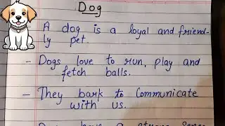 📚5 Simple Lines About a🐶 Dog for Kids ||Fun Facts & Learning || Educational Video😍