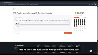 SEMrush PPC Fundamentals Course with Joel Bondorowsky Exam Answers | Live Pass