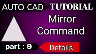 Auto cad Mirror Command || Civil engineers beginners || MAK Construction in Tamil