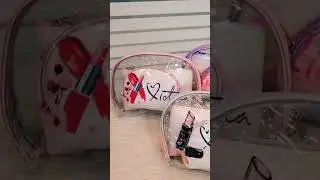 Bags 3 Pices Set Glittet Filled Transparent Cosmetic Bags #bags #viral #fashion #shorts #cosmetics