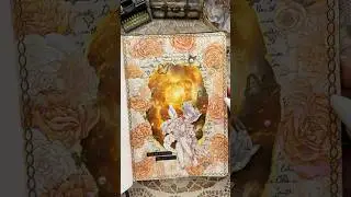 ASMR journal Celestial Amber🌌🧡✨☄️💫🪐|#asmr #scrapbooking #journal #journaling #diy #fyp #sticker