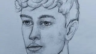 How to Draw a Portrait Using the Loomis Method ~ Male face portrait drawing tutorial 