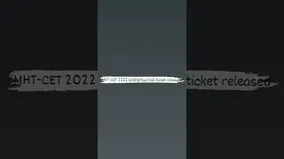 mht cet  pcb hall ticket release