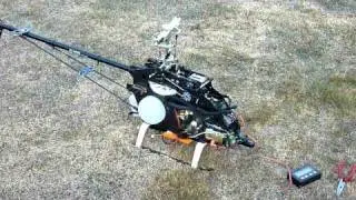 Engine Test T-Rex 700 Turbine powered by Wren 44 Helicopter